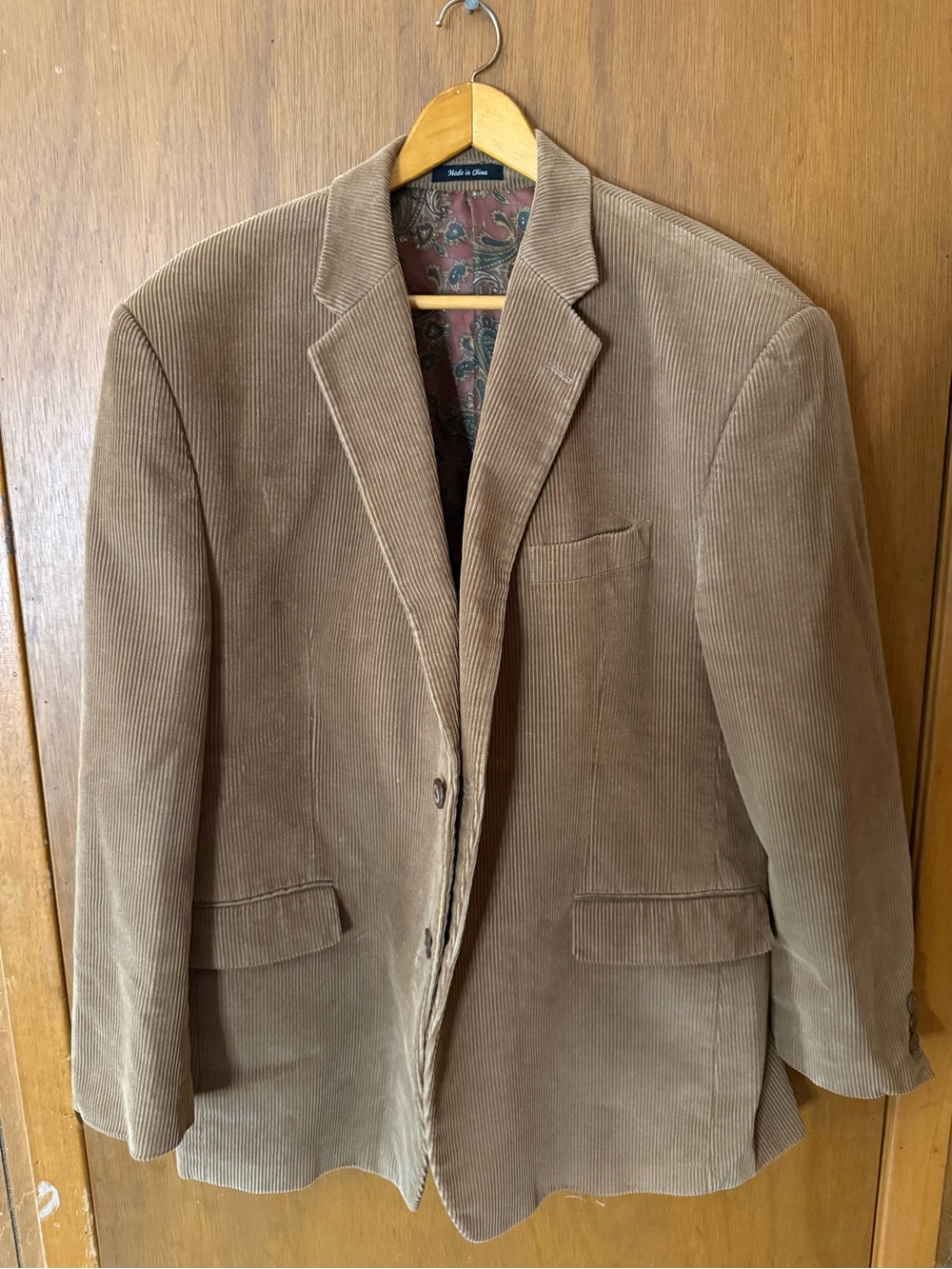 Men's Calvin Klein Brown Corduroy Dress Jacket Size 44R